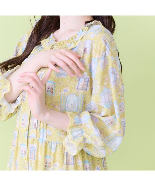 Rose Tiara / ローズティアラ ミニ丈・ひざ丈ワンピース | 【22fabric】ルームメイトPT/フリル襟ワンピース | 詳細3
