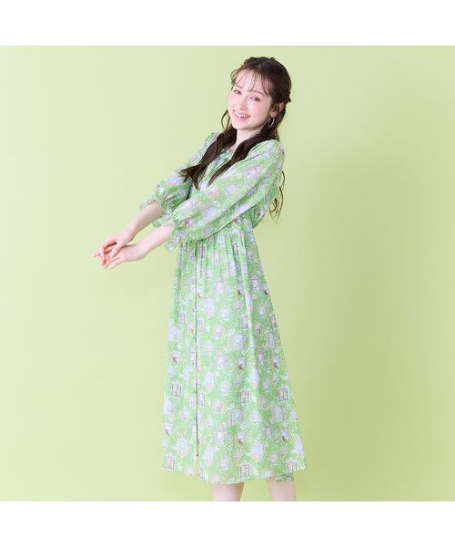 Rose Tiara / ローズティアラ ミニ丈・ひざ丈ワンピース | 【22fabric】ルームメイトPT/フリル襟ワンピース | 詳細6