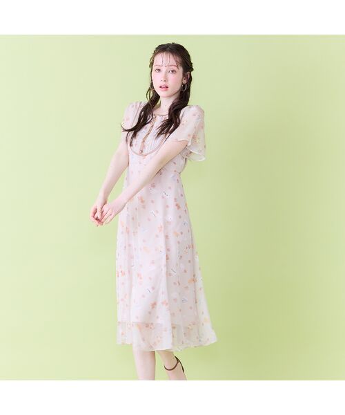 Rose Tiara / ローズティアラ ミニ丈・ひざ丈ワンピース | わんにゃんプリントワンピース | 詳細3