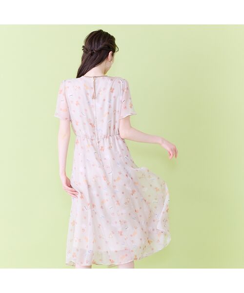 Rose Tiara / ローズティアラ ミニ丈・ひざ丈ワンピース | わんにゃんプリントワンピース | 詳細4