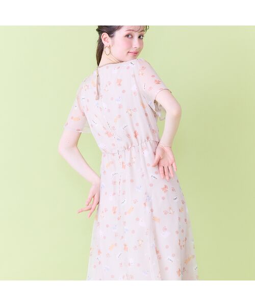 Rose Tiara / ローズティアラ ミニ丈・ひざ丈ワンピース | わんにゃんプリントワンピース | 詳細7