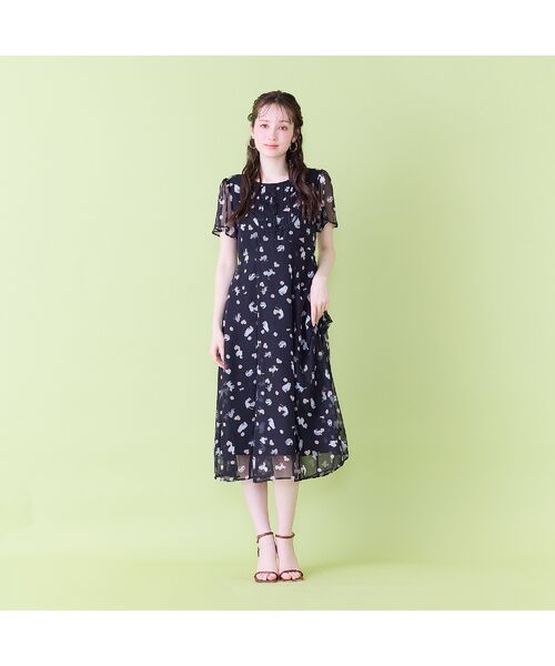 Rose Tiara / ローズティアラ ミニ丈・ひざ丈ワンピース | わんにゃんプリントワンピース | 詳細9