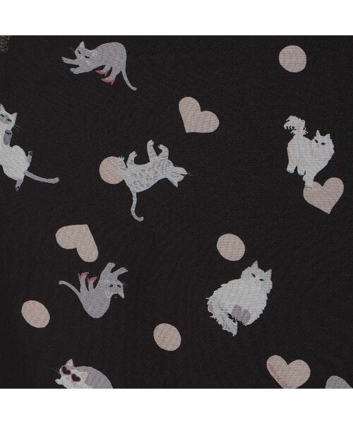 Rose Tiara / ローズティアラ ミニ丈・ひざ丈ワンピース | わんにゃんプリントワンピース | 詳細18