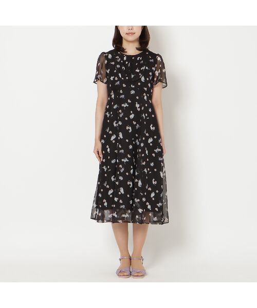 Rose Tiara / ローズティアラ ミニ丈・ひざ丈ワンピース | わんにゃんプリントワンピース | 詳細12