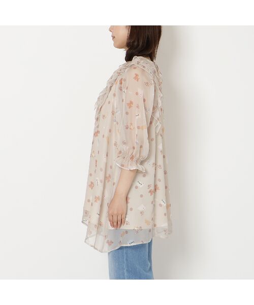 Rose Tiara / ローズティアラ シャツ・ブラウス | わんこプリントチュニックブラウス | 詳細11