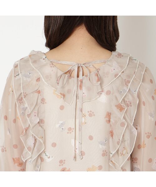 Rose Tiara / ローズティアラ シャツ・ブラウス | わんこプリントチュニックブラウス | 詳細16