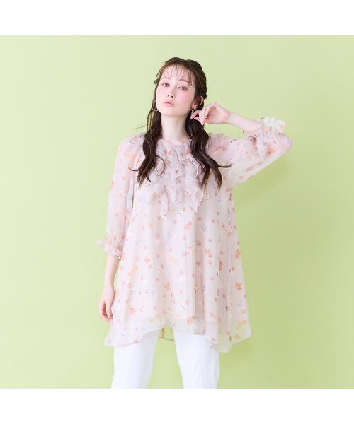 Rose Tiara / ローズティアラ シャツ・ブラウス | わんこプリントチュニックブラウス | 詳細2