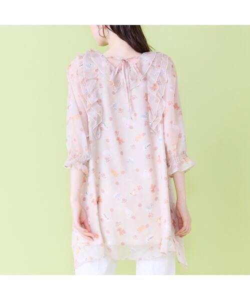 Rose Tiara / ローズティアラ シャツ・ブラウス | わんこプリントチュニックブラウス | 詳細6