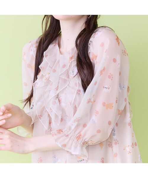 Rose Tiara / ローズティアラ シャツ・ブラウス | わんこプリントチュニックブラウス | 詳細8