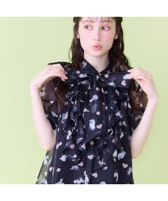 Rose Tiara / ローズティアラ シャツ・ブラウス | にゃんこプリントブラウス