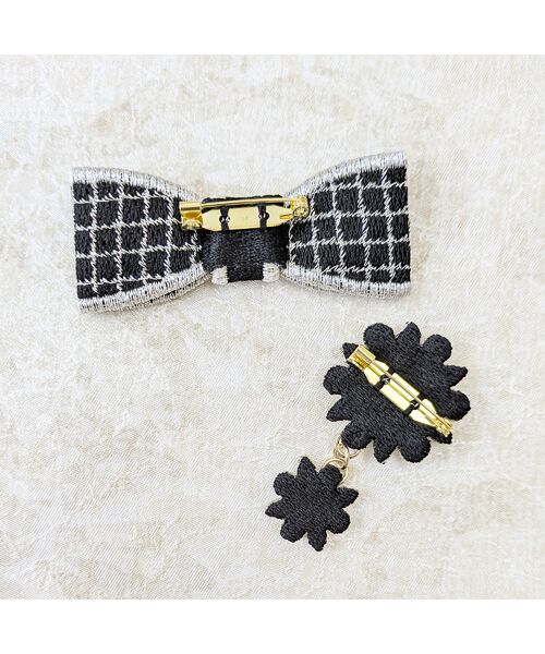Rose Tiara / ローズティアラ ハット | 【3WAY】リボン刺繍ブローチ | 詳細3