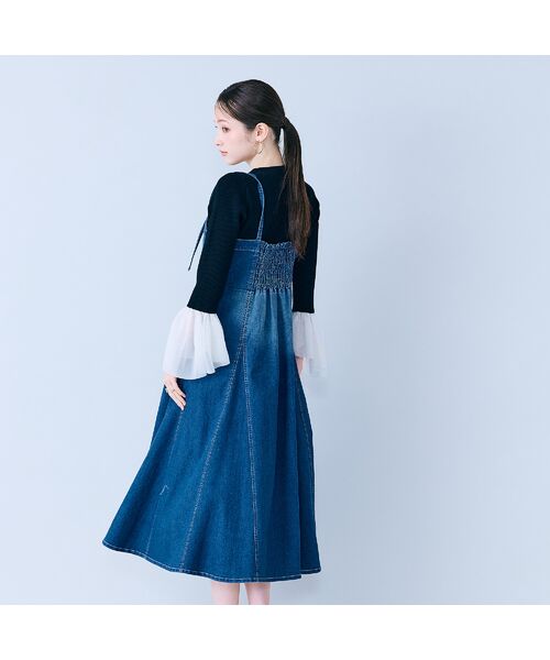 Rose Tiara / ローズティアラ ミニ丈・ひざ丈ワンピース | デニムキャミソールドレス | 詳細3