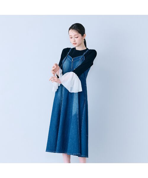 Rose Tiara / ローズティアラ ミニ丈・ひざ丈ワンピース | デニムキャミソールドレス | 詳細5