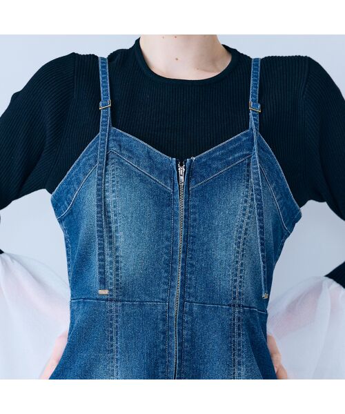 Rose Tiara / ローズティアラ ミニ丈・ひざ丈ワンピース | デニムキャミソールドレス | 詳細7