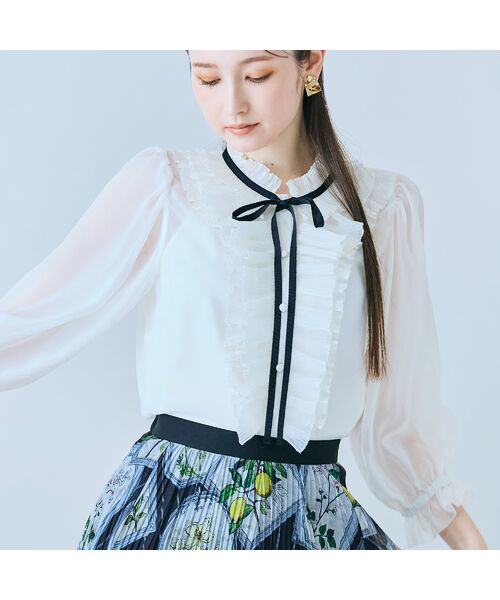 Rose Tiara / ローズティアラ シャツ・ブラウス | シアープリーツフリルブラウス | 詳細3