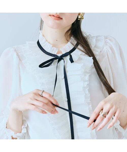 Rose Tiara / ローズティアラ シャツ・ブラウス | シアープリーツフリルブラウス | 詳細4
