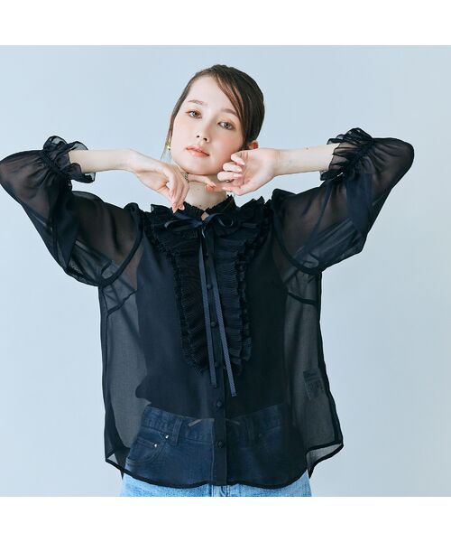 Rose Tiara / ローズティアラ シャツ・ブラウス | シアープリーツフリルブラウス | 詳細11