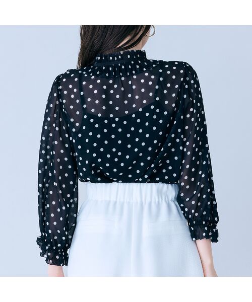Rose Tiara / ローズティアラ シャツ・ブラウス | シアープリーツフリルブラウス/ ドット | 詳細13