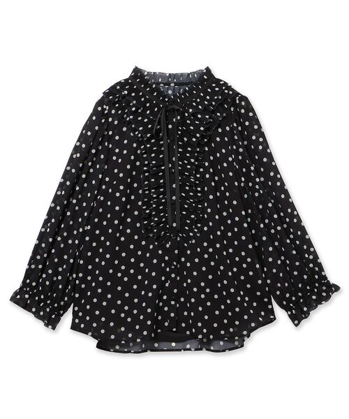 Rose Tiara / ローズティアラ シャツ・ブラウス | シアープリーツフリルブラウス/ ドット | 詳細14