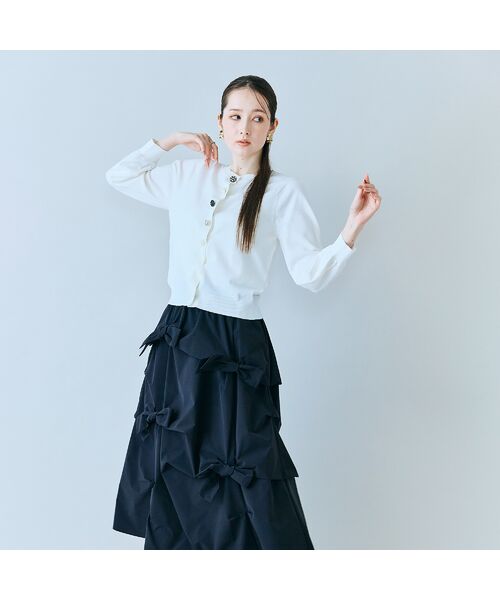 Rose Tiara / ローズティアラ ミニ・ひざ丈スカート | 立体リボンモチーフロングスカート | 詳細2