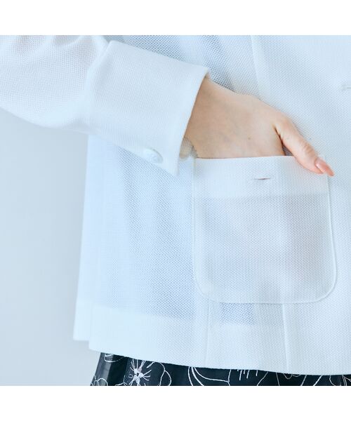 Rose Tiara / ローズティアラ ノーカラージャケット | カラミノーカラーVネックジャケット | 詳細6