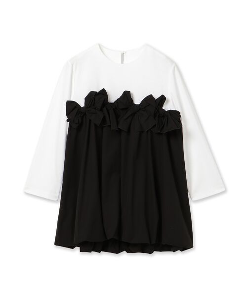 Rose Tiara / ローズティアラ カットソー | リボンモチーフ付き異素材カットソー | 詳細17