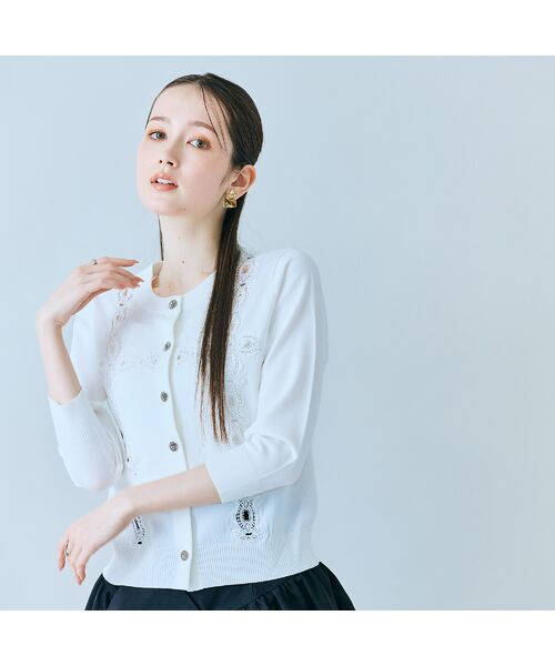 Rose Tiara / ローズティアラ ニット・セーター | クロスレースカーディガン | 詳細2