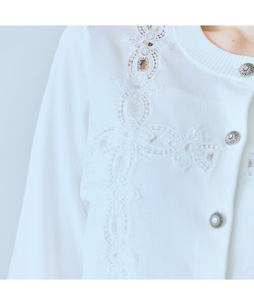 Rose Tiara / ローズティアラ ニット・セーター | クロスレースカーディガン | 詳細5