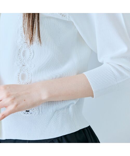 Rose Tiara / ローズティアラ ニット・セーター | クロスレースカーディガン | 詳細7