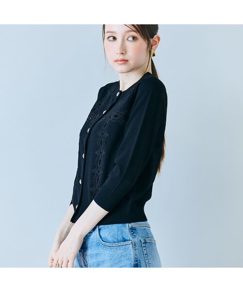 Rose Tiara / ローズティアラ ニット・セーター | クロスレースカーディガン | 詳細9