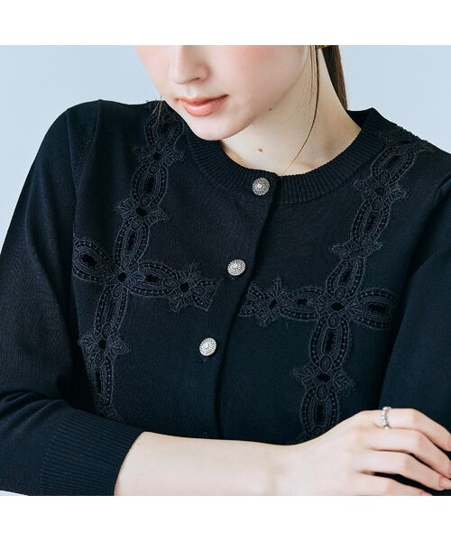 Rose Tiara / ローズティアラ ニット・セーター | クロスレースカーディガン | 詳細12