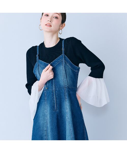 Rose Tiara / ローズティアラ ニット・セーター | 袖口シアーラッフルリブニット | 詳細11