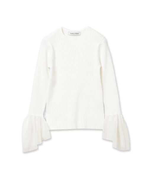 Rose Tiara / ローズティアラ ニット・セーター | 袖口シアーラッフルリブニット | 詳細13