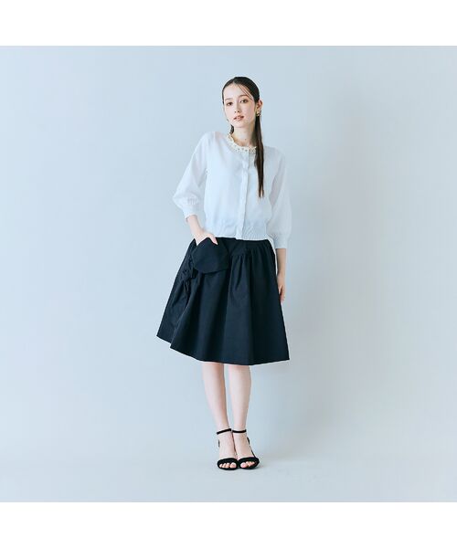 Rose Tiara / ローズティアラ ニット・セーター | 襟ぐりパールビジュー付きカーディガン | 詳細5