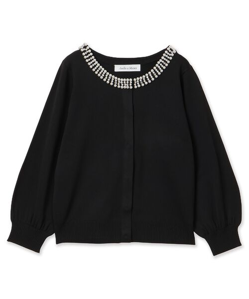 Rose Tiara / ローズティアラ ニット・セーター | 襟ぐりパールビジュー付きカーディガン | 詳細17