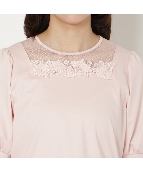 Rose Tiara / ローズティアラ カットソー | 【大人気シリーズ】【接触冷感/綿100%】ドットチュールフラワーカットソー | 詳細11