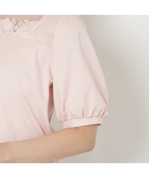 Rose Tiara / ローズティアラ カットソー | 【大人気シリーズ】【接触冷感/綿100%】ドットチュールフラワーカットソー | 詳細13