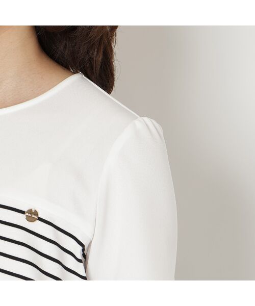 Rose Tiara / ローズティアラ カットソー | 【接触冷感/UVカット/綿100％】ボーダーフレアカットソー | 詳細13