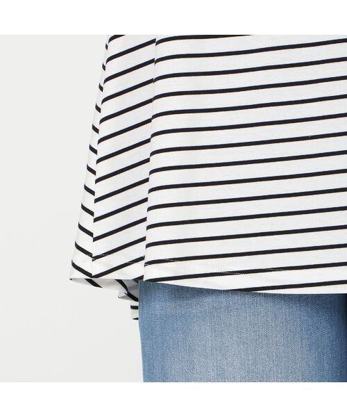 Rose Tiara / ローズティアラ カットソー | 【接触冷感/UVカット/綿100％】ボーダーフレアカットソー | 詳細15