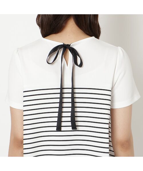 Rose Tiara / ローズティアラ カットソー | 【接触冷感/UVカット/綿100％】ボーダーフレアカットソー | 詳細10