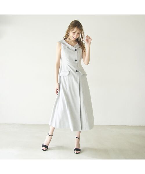 Rose Tiara / ローズティアラ ミニ丈・ひざ丈ワンピース | 【モデル美香×Audie a Muses】ラップ風デザインワンピース | 詳細3