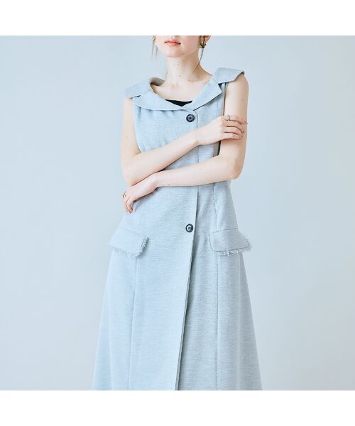 Rose Tiara / ローズティアラ ミニ丈・ひざ丈ワンピース | 【モデル美香×Audie a Muses】ラップ風デザインワンピース | 詳細6