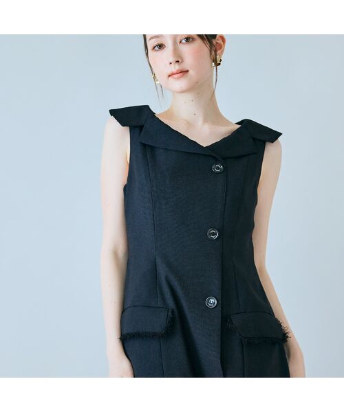 Rose Tiara / ローズティアラ ミニ丈・ひざ丈ワンピース | 【モデル美香×Audie a Muses】ラップ風デザインワンピース | 詳細20