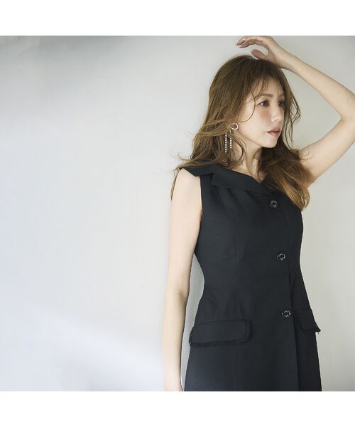 Rose Tiara / ローズティアラ ミニ丈・ひざ丈ワンピース | 【モデル美香×Audie a Muses】ラップ風デザインワンピース | 詳細11