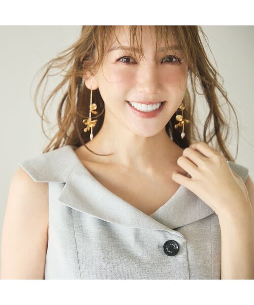 Rose Tiara / ローズティアラ ミニ丈・ひざ丈ワンピース | 【モデル美香×Audie a Muses】ラップ風デザインワンピース | 詳細1