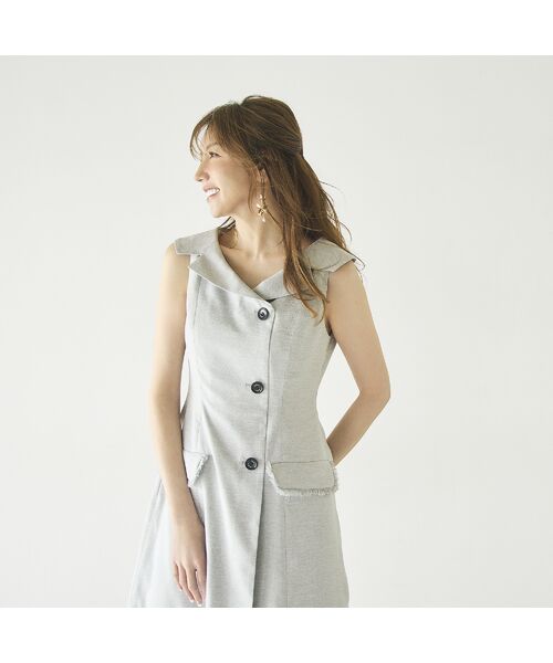 Rose Tiara / ローズティアラ ミニ丈・ひざ丈ワンピース | 【モデル美香×Audie a Muses】ラップ風デザインワンピース | 詳細2