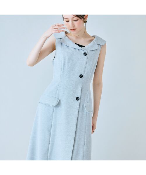 Rose Tiara / ローズティアラ ミニ丈・ひざ丈ワンピース | 【モデル美香×Audie a Muses】ラップ風デザインワンピース | 詳細5