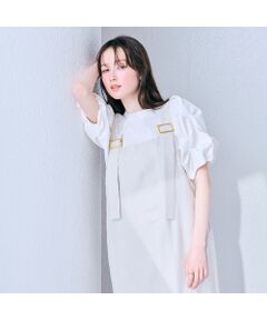 Rose Tiara / ローズティアラ ミニ丈・ひざ丈ワンピース | 前ファスナージャンパードレス