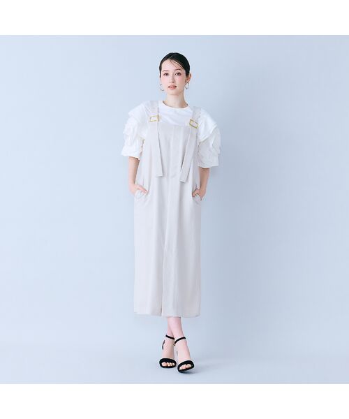 Rose Tiara / ローズティアラ ミニ丈・ひざ丈ワンピース | 前ファスナージャンパードレス | 詳細1