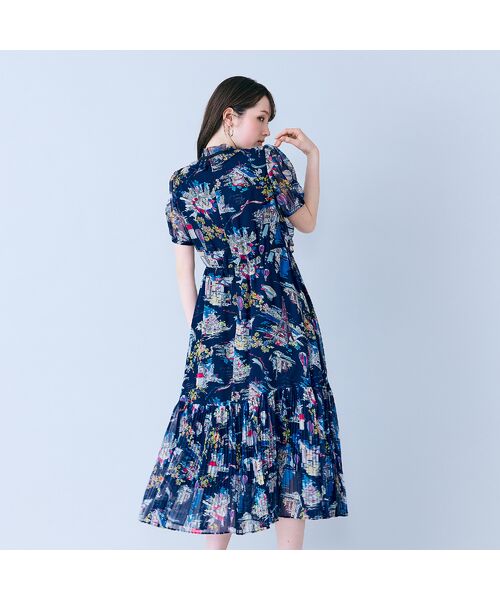 Rose Tiara / ローズティアラ ミニ丈・ひざ丈ワンピース | パリプリントワンピース | 詳細13